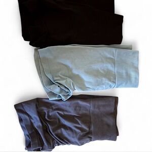 (Set of Three) Gym shorts in Black, Light Blue, and Gray, Amazing condition.